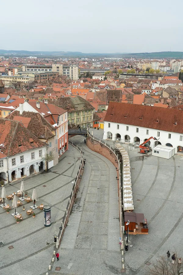 Turnul Sfatului si Piata Mica din Sibiu